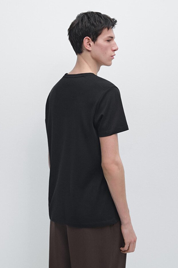 %100 merserize pamuklu t-shirt - 3