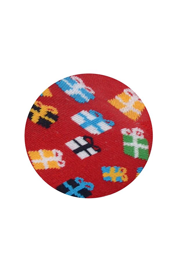 جوارب رجالية متحركة باللون الأحمر (نمط حزمة الهدايا) - (40/44) - 2