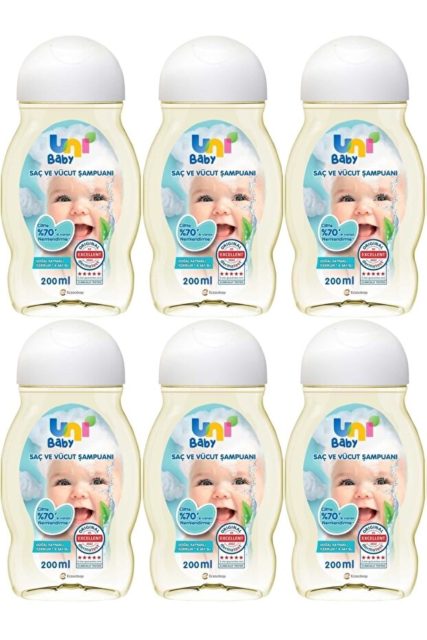 Baby Hair and Body Shampoo 200ml Classic (Set of 6)