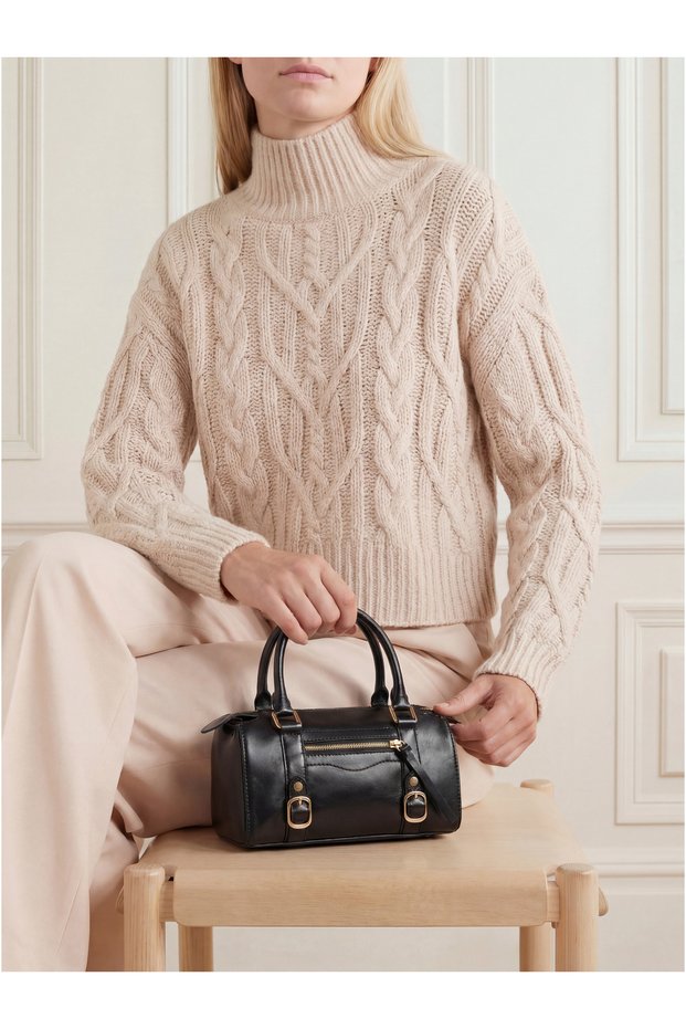 Women's Vintage Buckle Detailed Zippered Daily Handbag Shoulder and Crossbody Bag