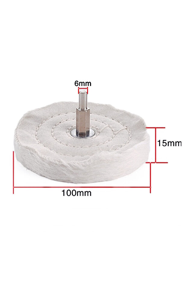 100mm 1pcs 50/65/75/100mm Cloth Polishing Mop Wheel Pad With 6mm Connecting Rod For Power/Battery Dr