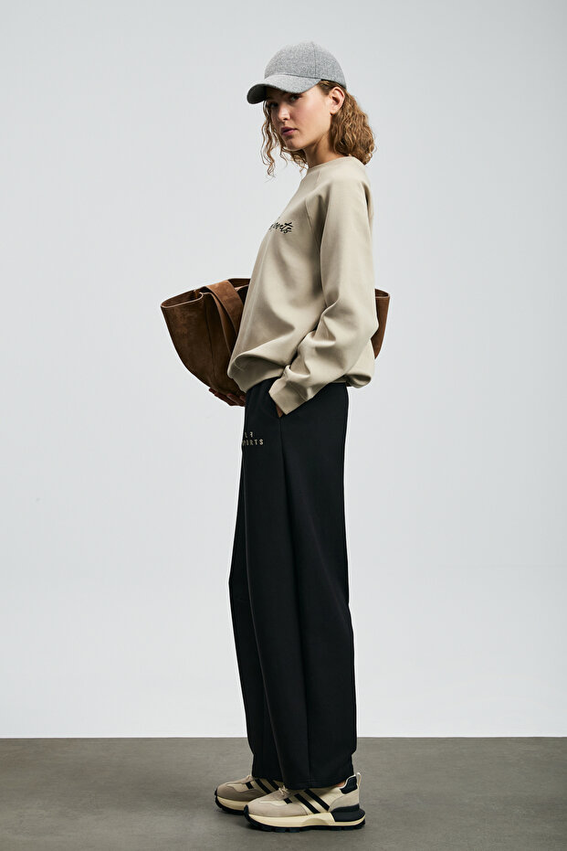 Ander Kadın Örme Sweatshırt Bej - 2