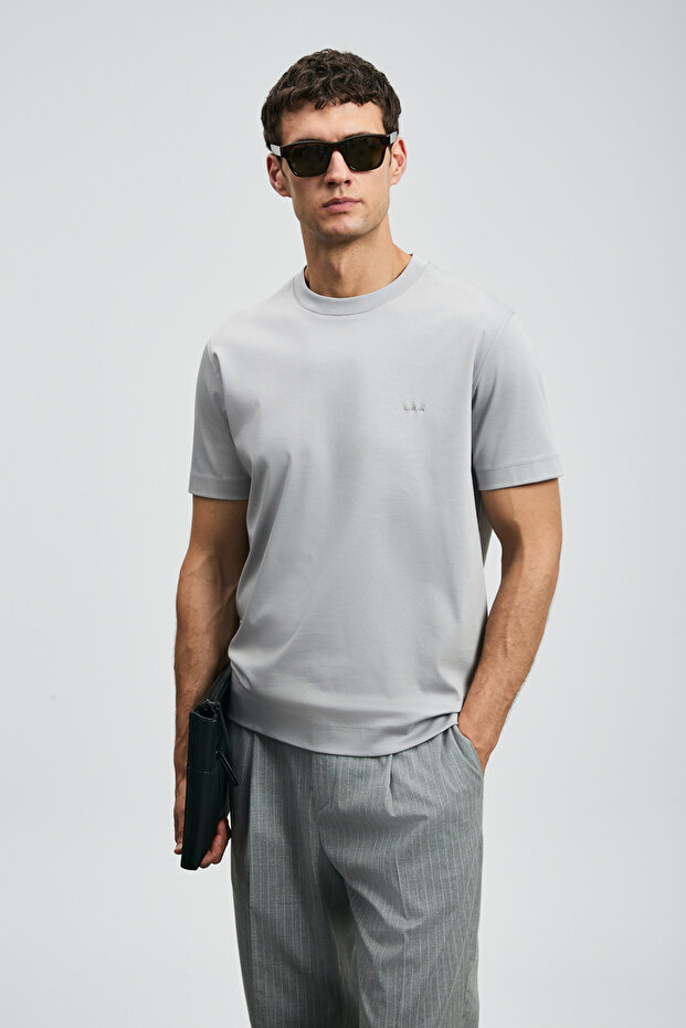 Roland Erkek Basic Tişört Gri - 3