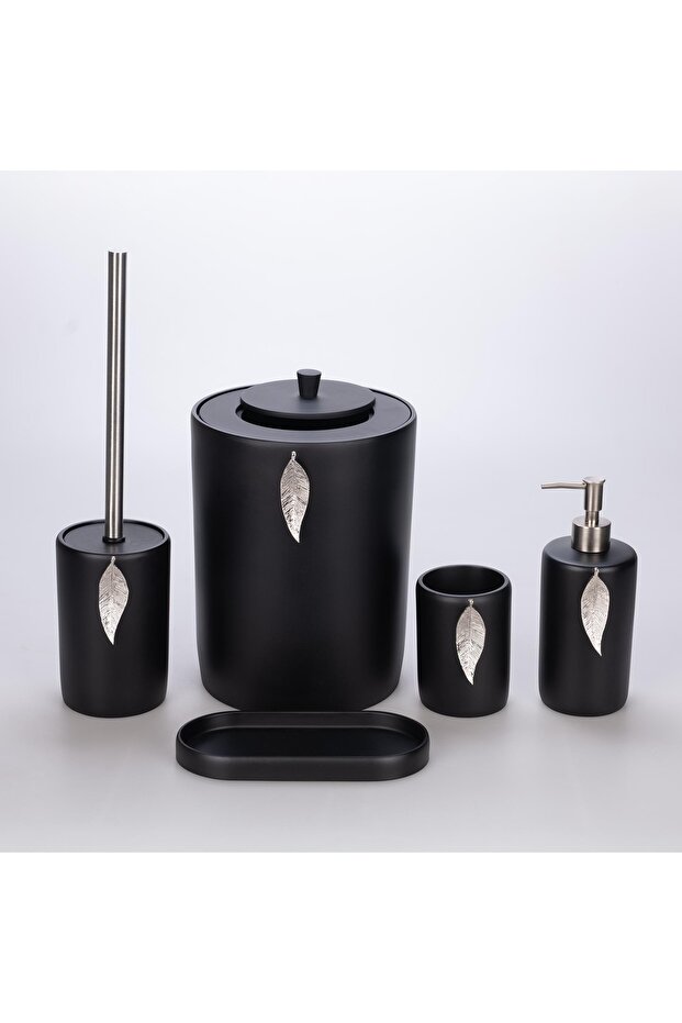Leaf Banyo Seti Siyah Gümüş - 2