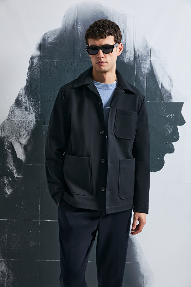 Tomas Erkek Örme Ceket Lacivert - 4