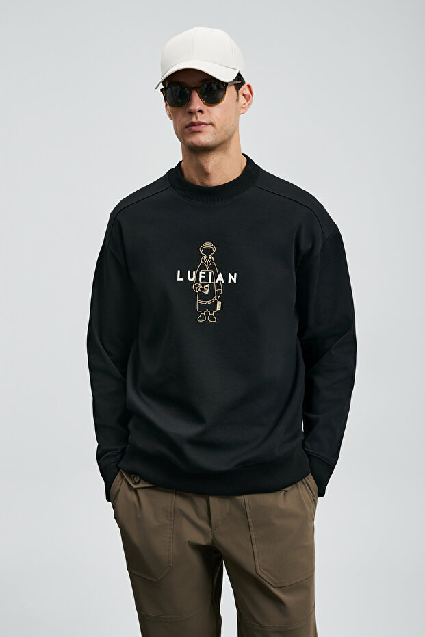Sımba Erkek Sweatshirt Siyah - 1