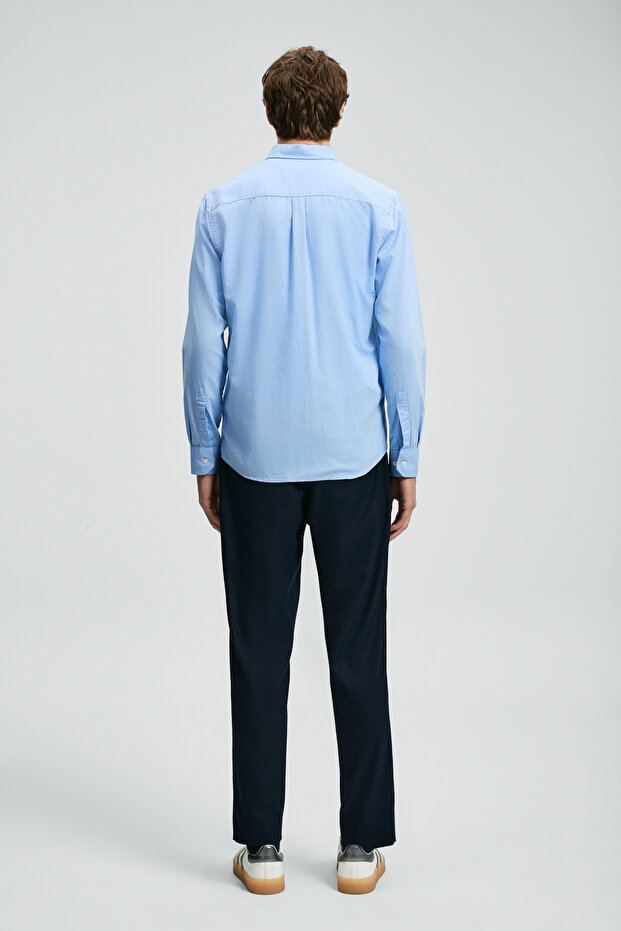Danıel Erkek Basic Gömlek Regular Fit Açık Mavi - 6