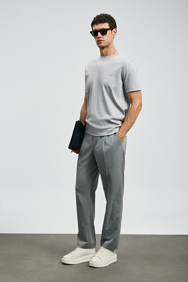 Roland Erkek Basic Tişört Gri - 5