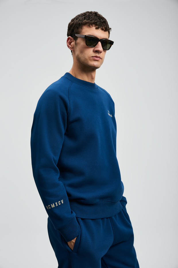 Sıgma Erkek Sweatshirt Saks - 5