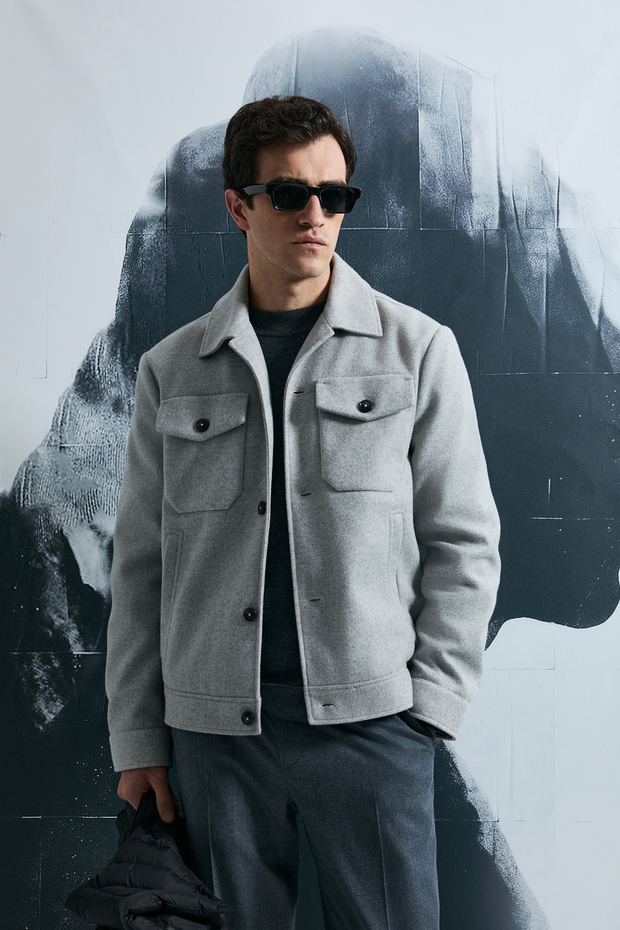 Good Erkek Örme Ceket Gri - 3