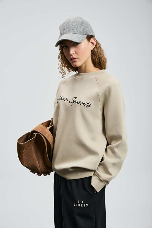 Ander Kadın Örme Sweatshırt Bej - 3