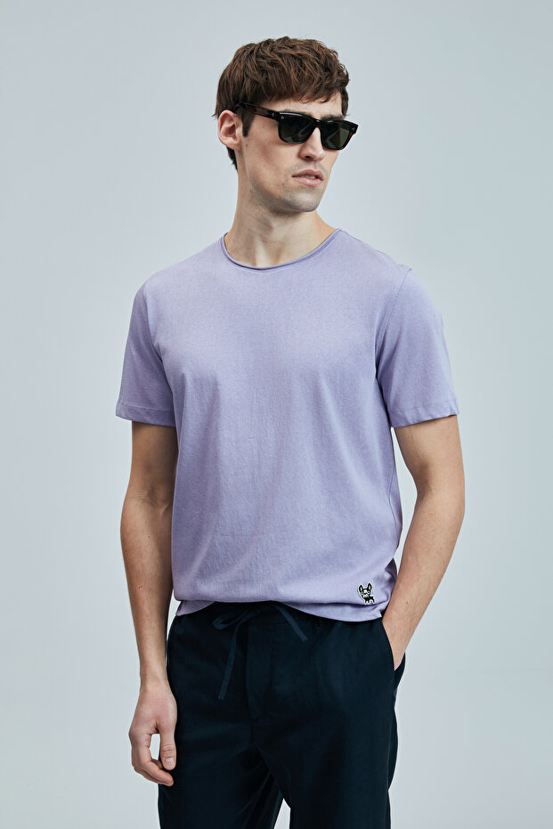 Junya Erkek Basic Tişört Lila - 3