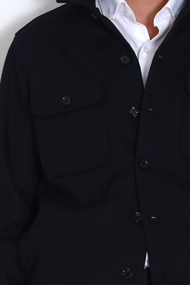 Barena Erkek Basic Gömlek Slim Fit Lacivert - 3