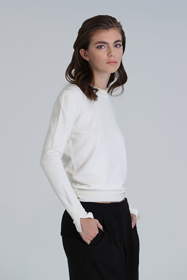 Дамски пуловер Bronte Ecru - 5