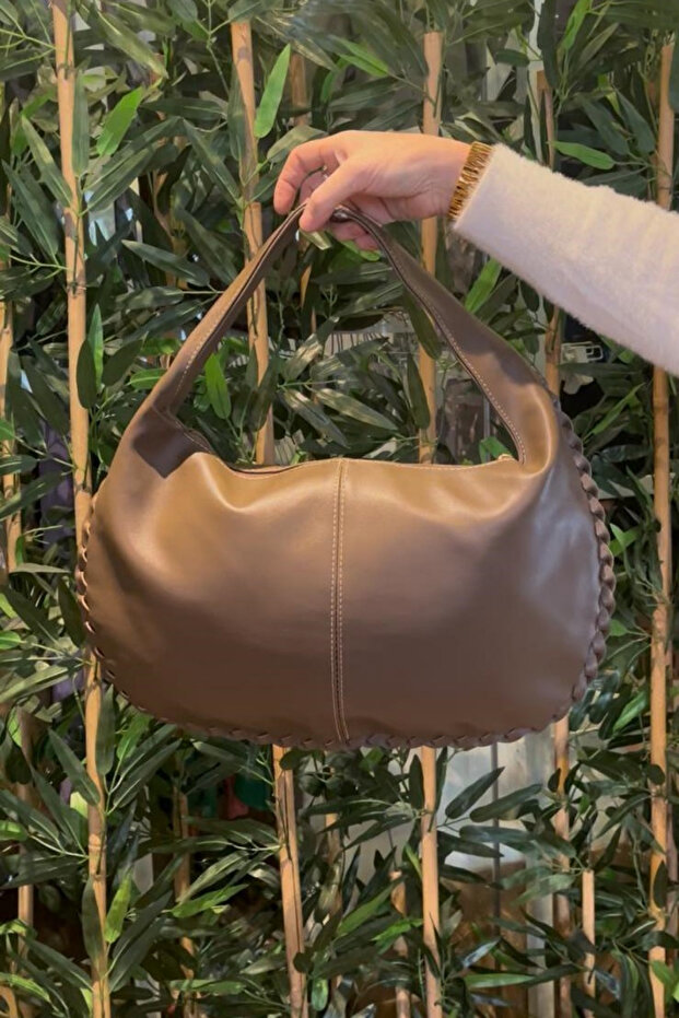 Leather Balloon Shoulder Bag