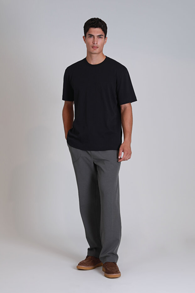 Casa Erkek Basic Tişört Siyah - 4