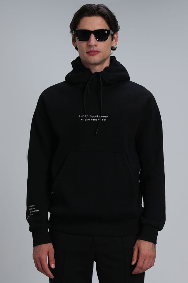 Luıs Erkek Sweatshirt Siyah - 1