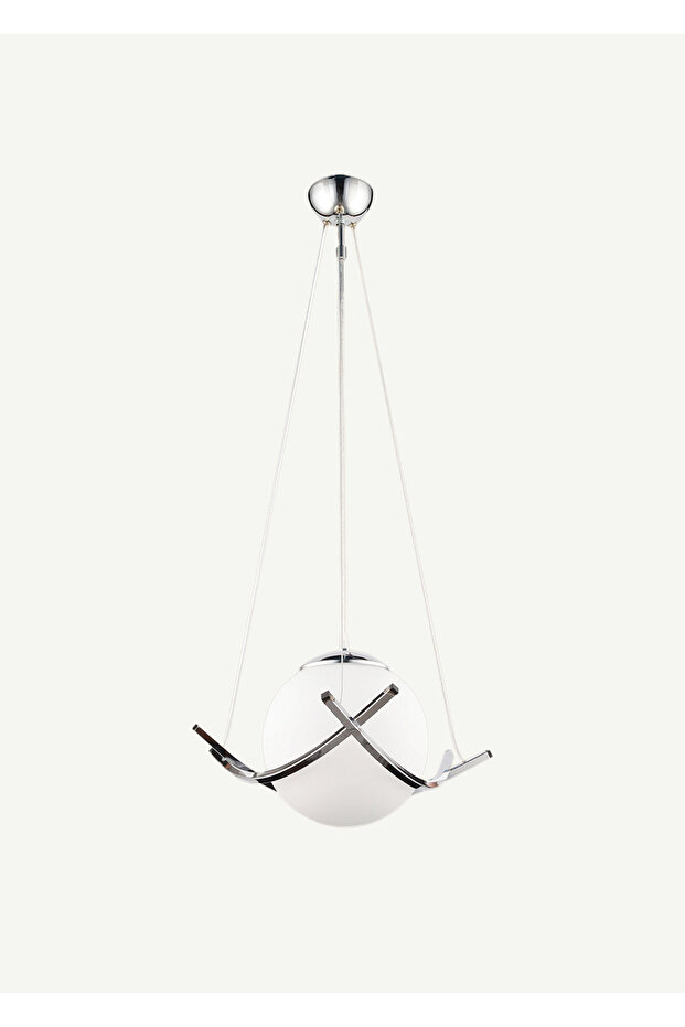 Phoenix Tekli Cam Avize Krom (35x70 cm) - 1