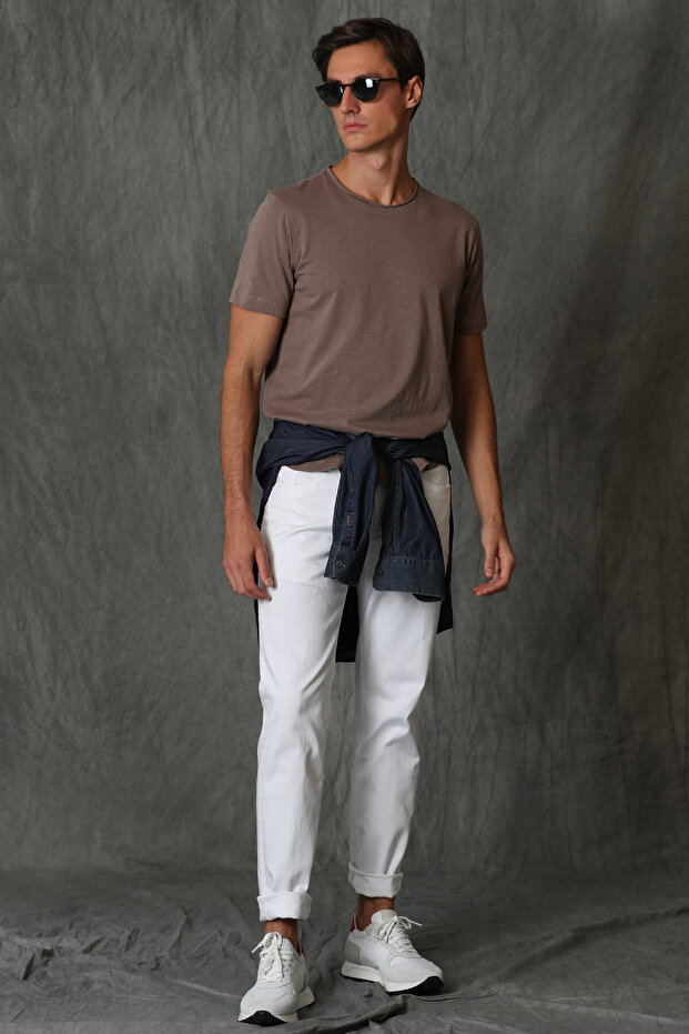 Junya Erkek Basic Tişört Toprak - 5