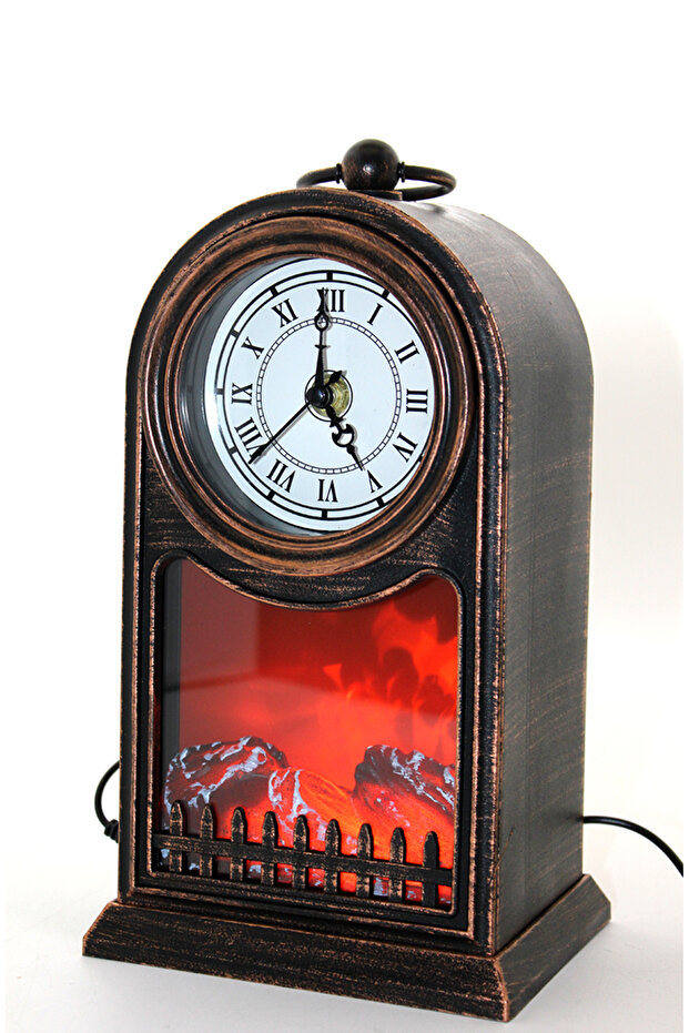 Led Işıklı Saatli Şömine - 1