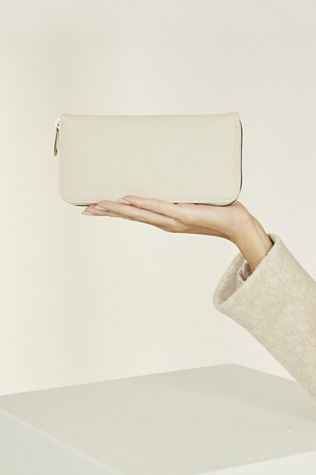 محفظة بيج منقوشة بنمط مونوغرام 010 - 4