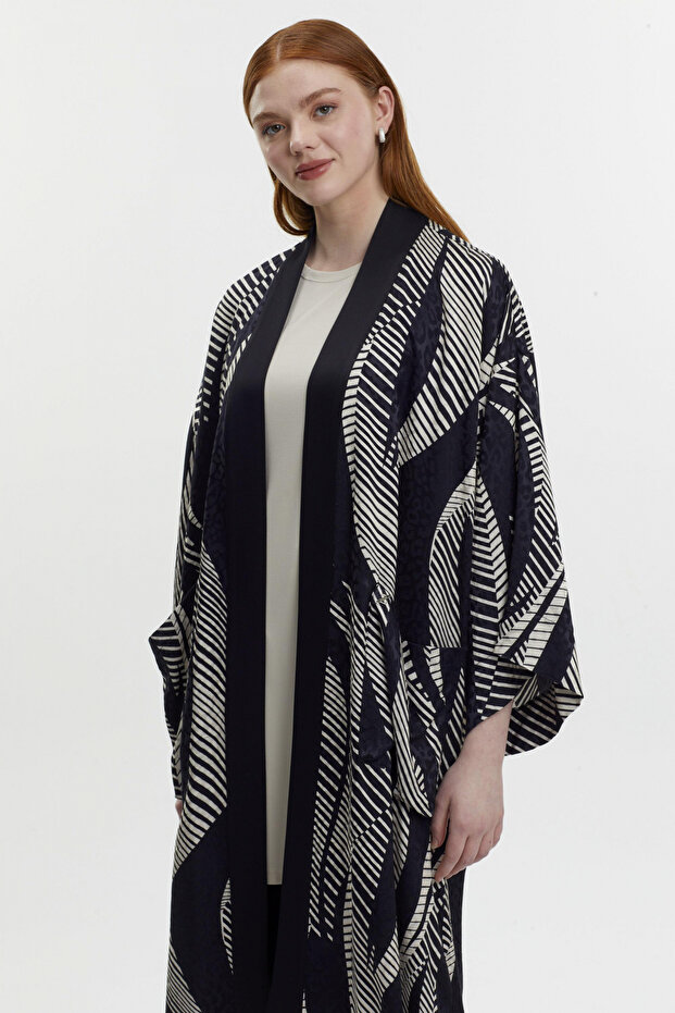 طقم أسود مزدوج منقوش للداخل والخارج 1283 - 4