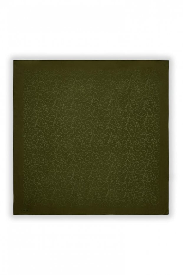 Flamlı Chain Z Monogram Khaki Scarf 0084