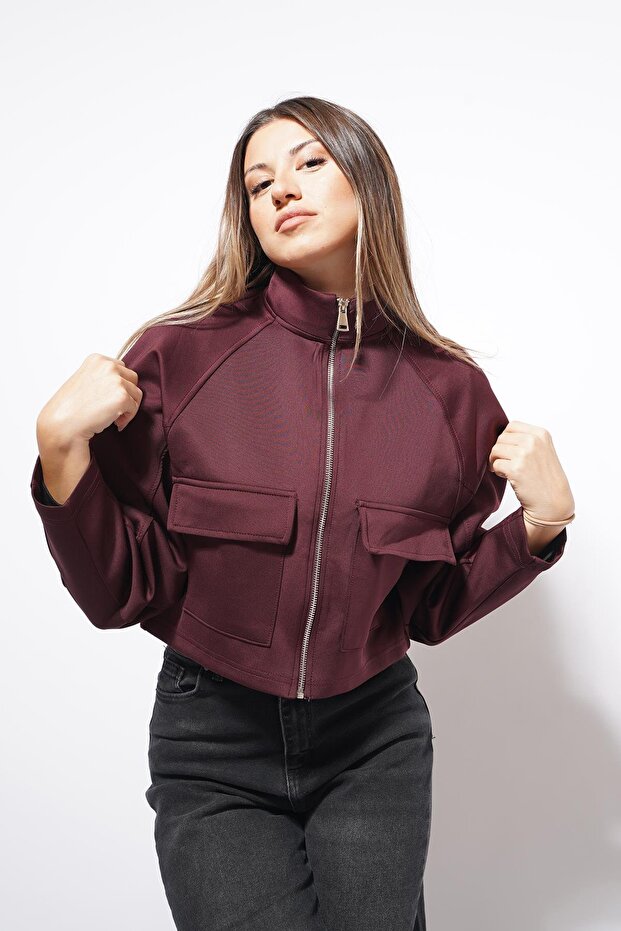 Paynır Sukuba Jacket with Cap Pocket, Burgundy