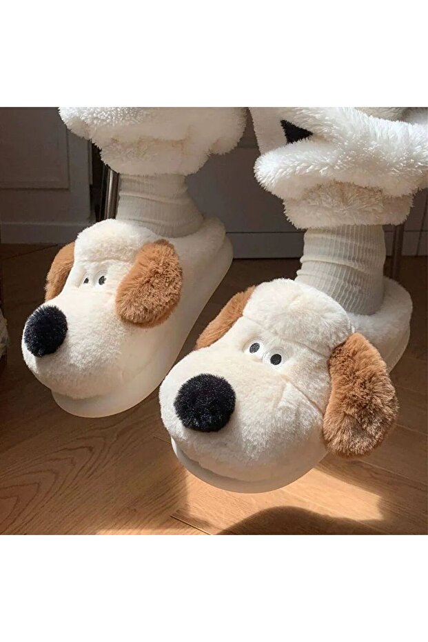 Soft Thermo Sole Cute Dog Slippers - 4
