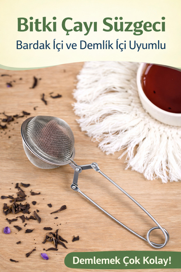 Herbal Tea Strainer Compatible with Inside and Outside of Cup and Teapot