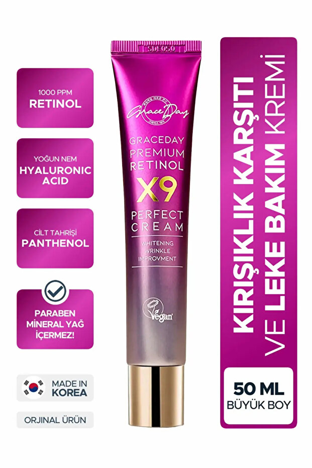 Anti-Blemish and Anti-Wrinkle, Brightening and Moisturizing Premium Retinol X9 Perfect Cream