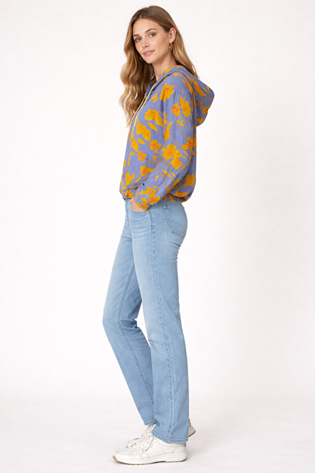 Капюшон з квітковим візерунком - 3