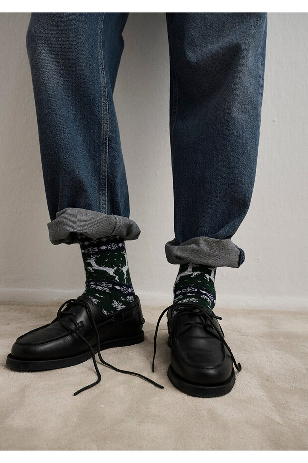 New Year's Themed Green Boot Socks 0911656 -71871