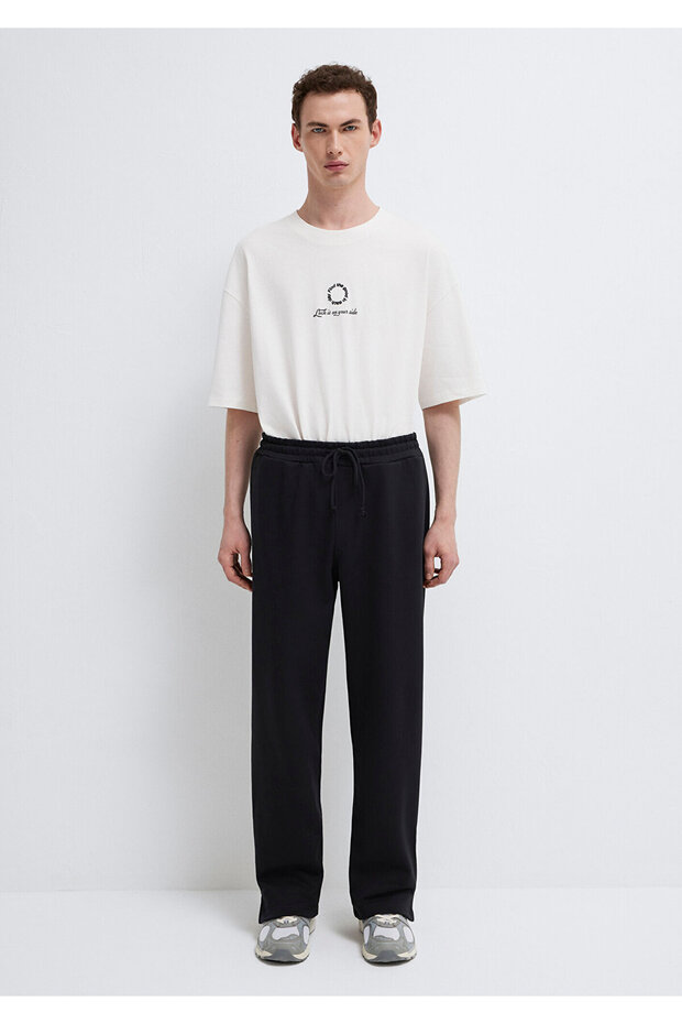 Siyah Basic Eşofman Altı 0010462-900 - 4