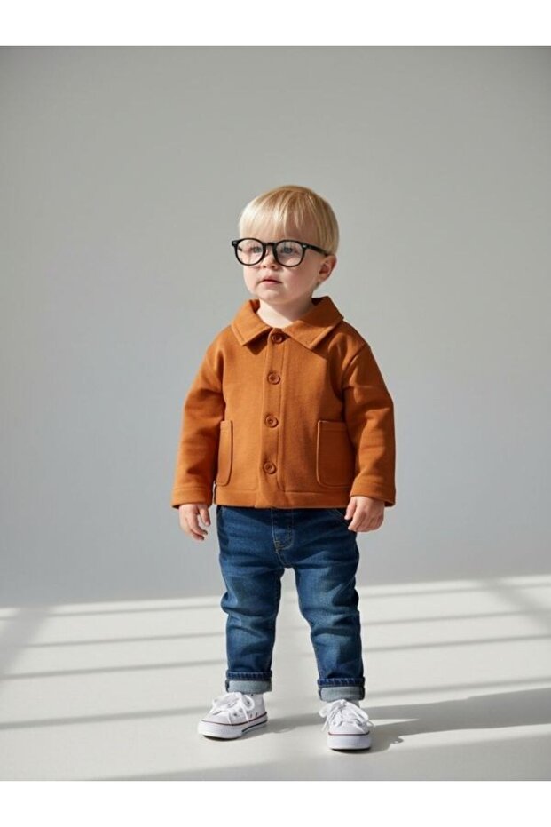 Erkek Bebek Pamuklu Örme Ceket - 1