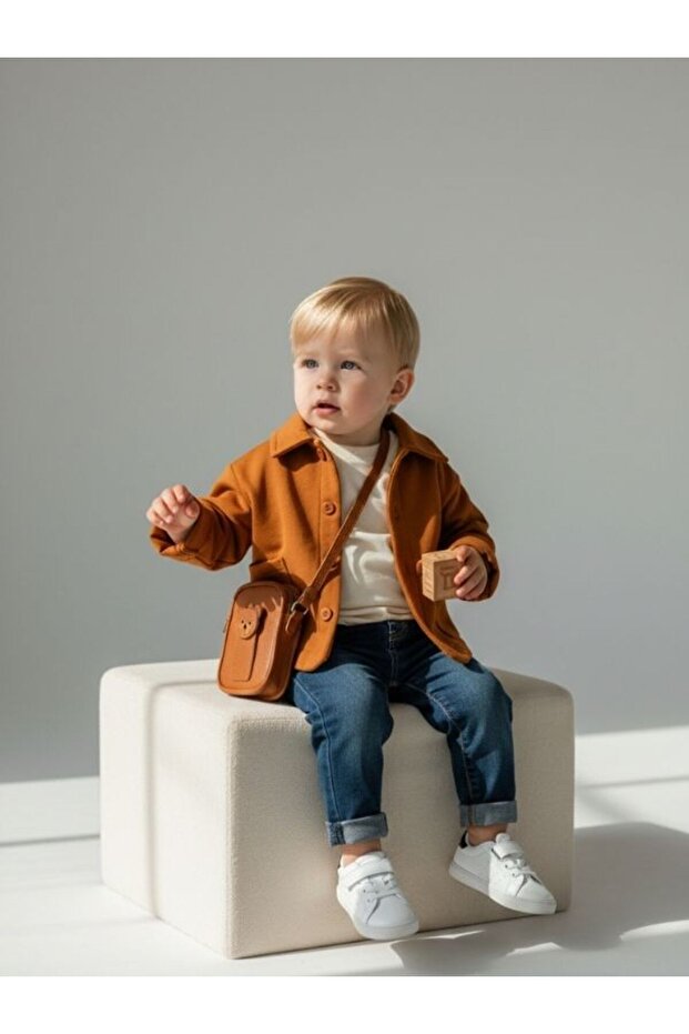 Erkek Bebek Pamuklu Örme Ceket - 2