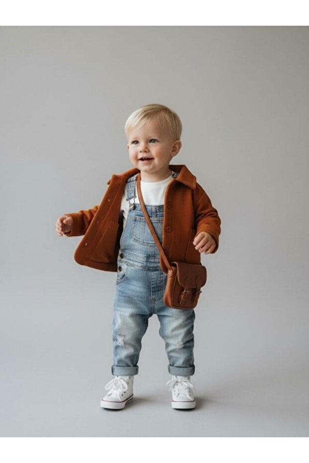 Erkek Bebek Pamuklu Örme Ceket - 4