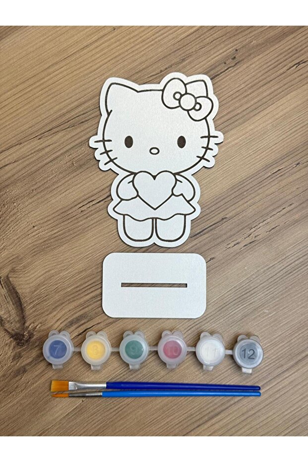 Hello Kitty Boyama Seti Ahşap Mdf - 2