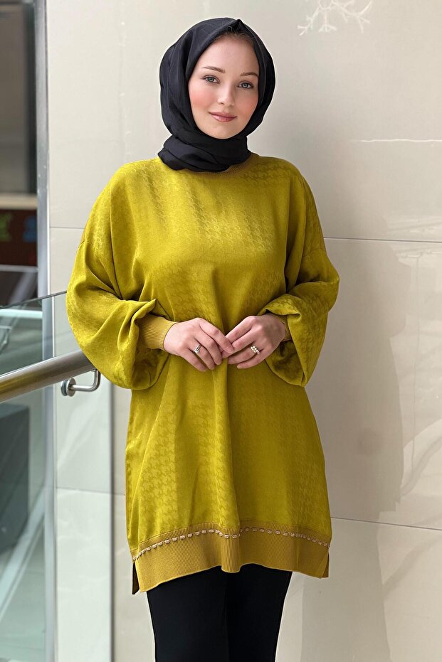 تونيك جاكار منقوش على شكل مخلب الثور - 3