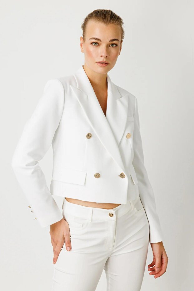 Short Jacket with Cover Pockets - 2
