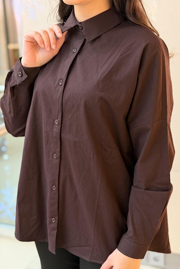 Casual Basic Cotton Gömlek - 3