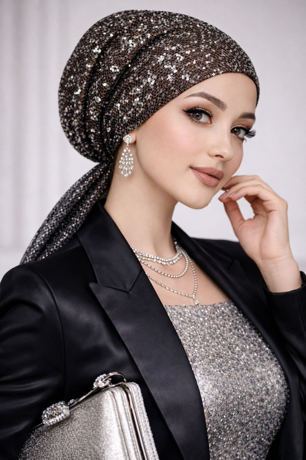 Antrasit Payet Eşarp Bone1 - 1