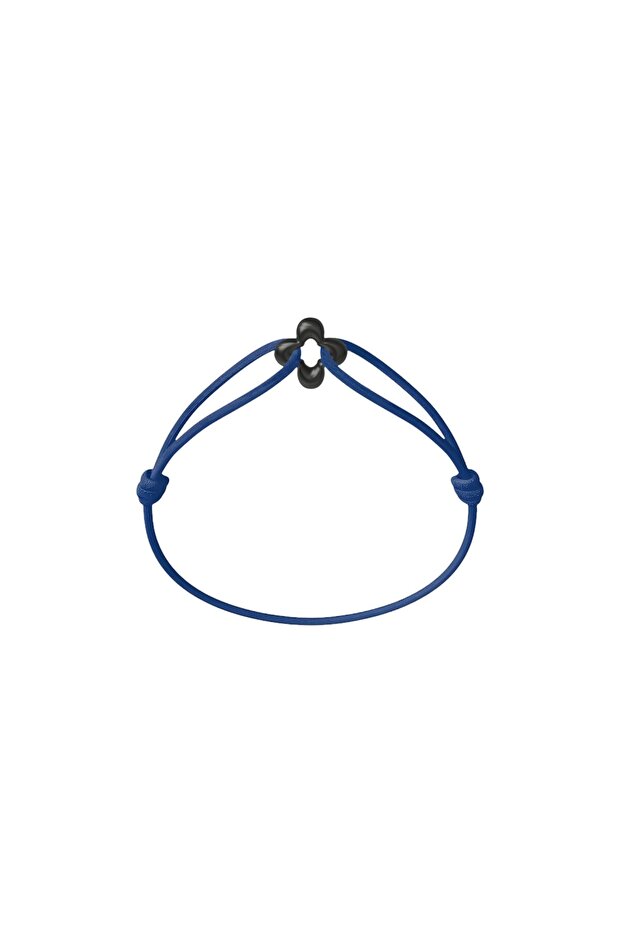 Mini Black Clover Cord Bracelet