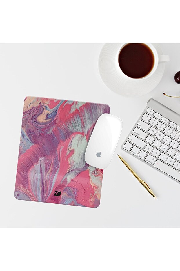 Colorful Pattern Rectangular Mouse Pad with Wrist Support Mouse Pad - 1