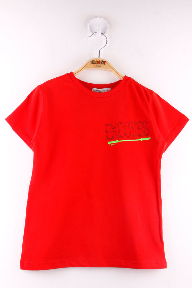Boy's Printed Crew Neck Short Sleeve T-Shirt