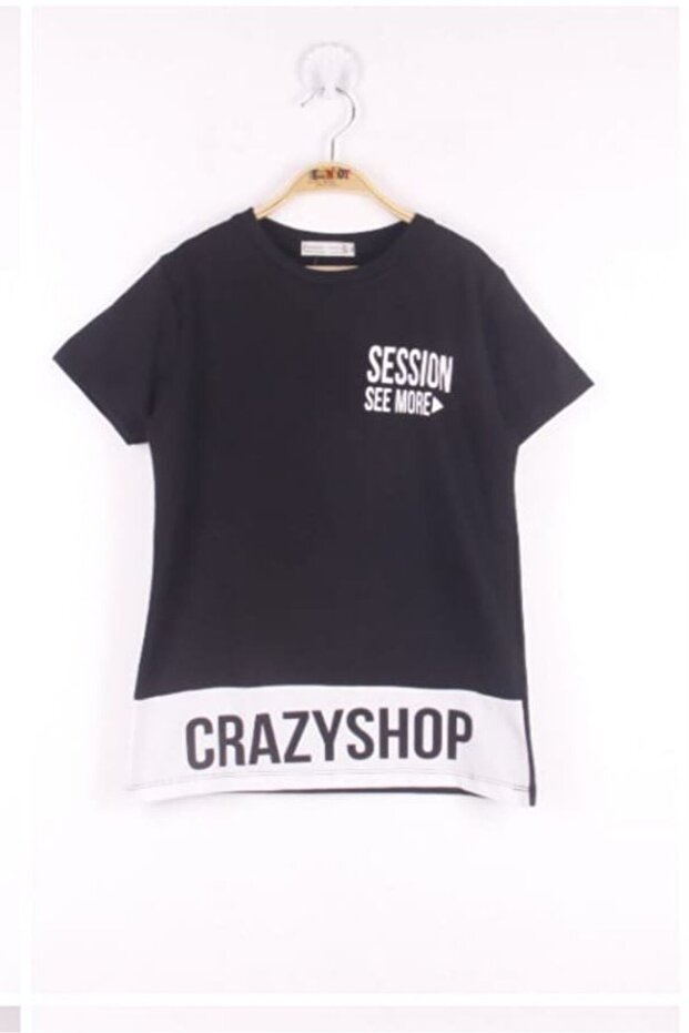 Boy's Printed Crew Neck Short Sleeve T-Shirt - Color Block