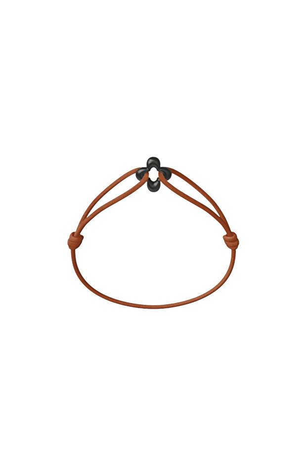 Mini Black Clover Cord Bracelet