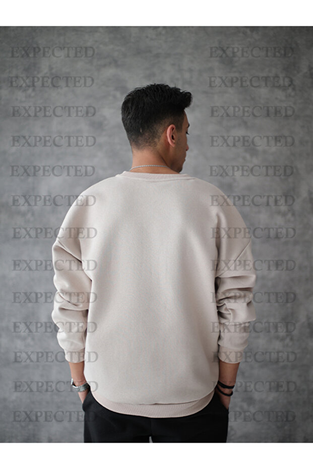 طقم بدلة رياضية للرجال باللونين البيج والأسود بثلاثة خيوط - 5