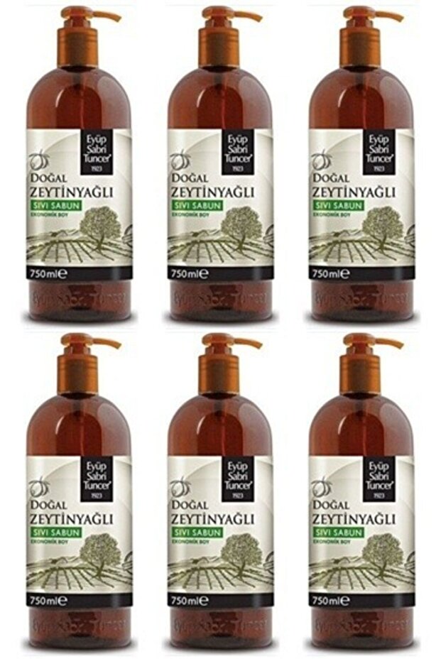 Natural Olive Oil Liquid Soap 750 ml 6 Pieces