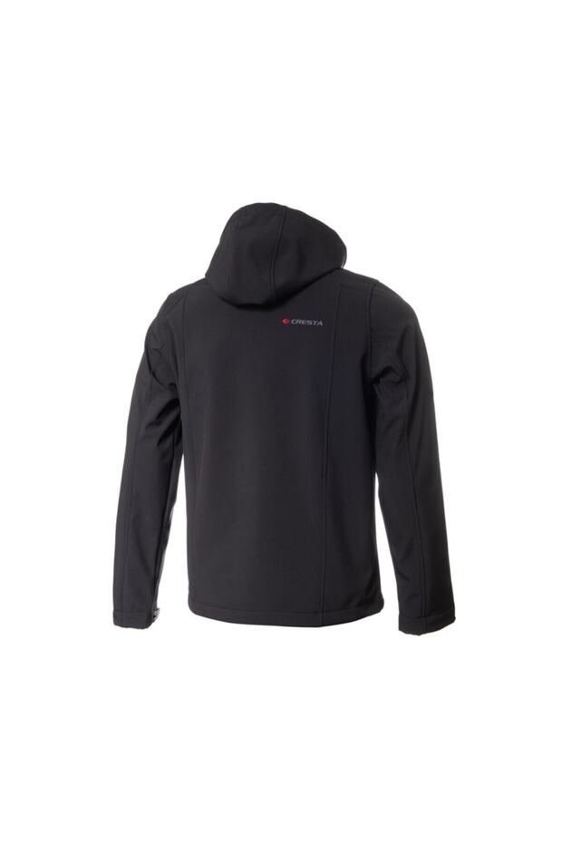 Erkek Siyah Kapüşonlu Softshell Ceket - 3